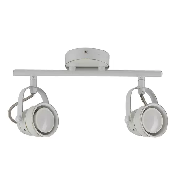 Lampenwelt LED-Deckenspot Tessa, 2-flammig, weiß antik Zeitlich begrenztes Angebot