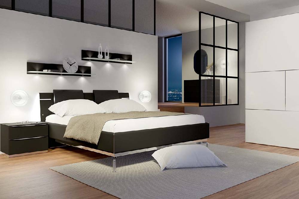 Hülsta METIS 21 – Bett Supermatt schwarz