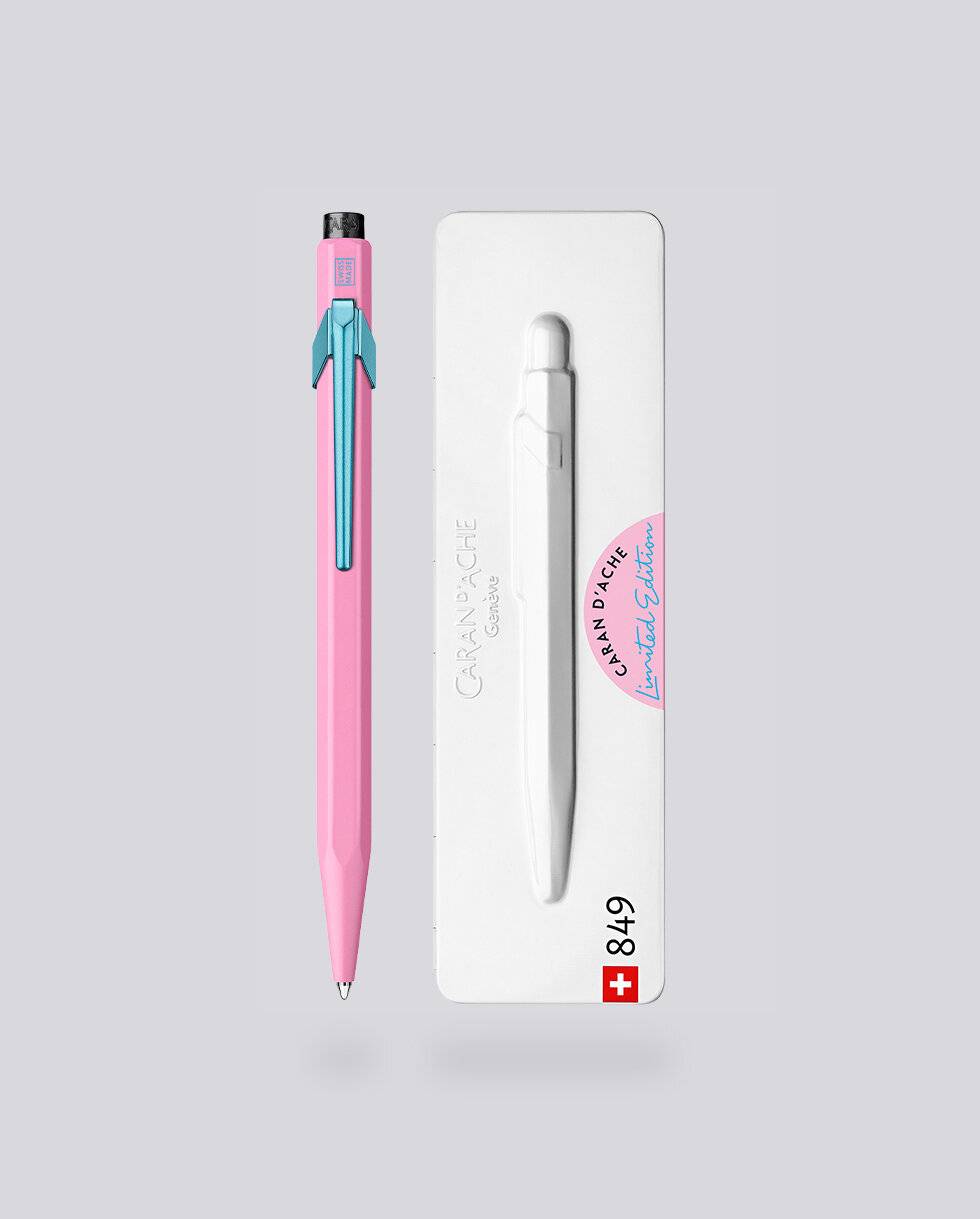 Nuuna Kugelschreiber Caran d'Ache 849 Claim Your Style Edition Hibiskusrosa mit Etui