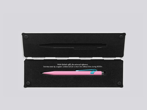 Nuuna Kugelschreiber Caran d'Ache 849 Claim Your Style Edition Hibiskusrosa mit Etui Saisonschlussverkauf