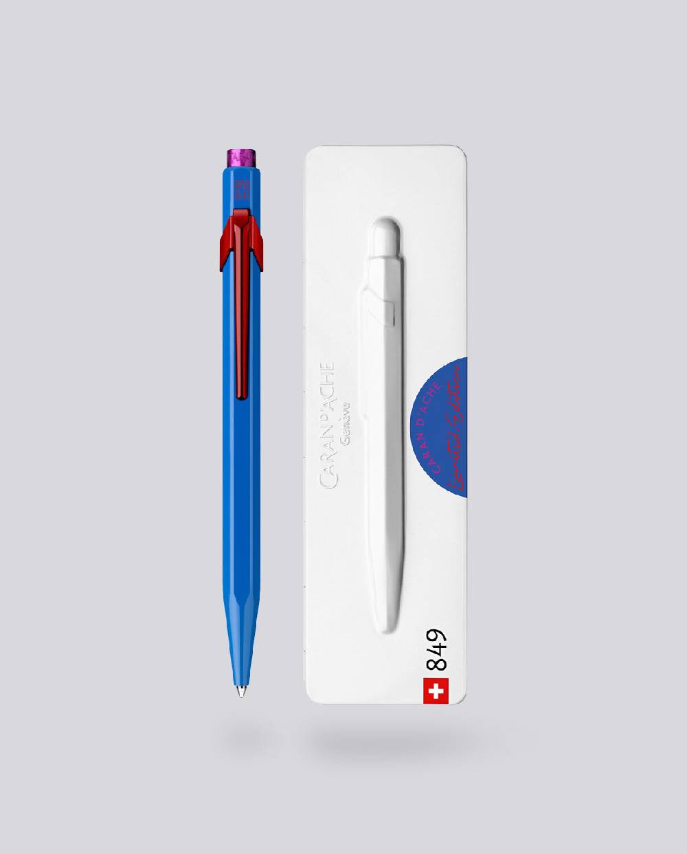 Nuuna Kugelschreiber Caran d'Ache 849 Claim Your Style Edition Kobaltblau mit Etui