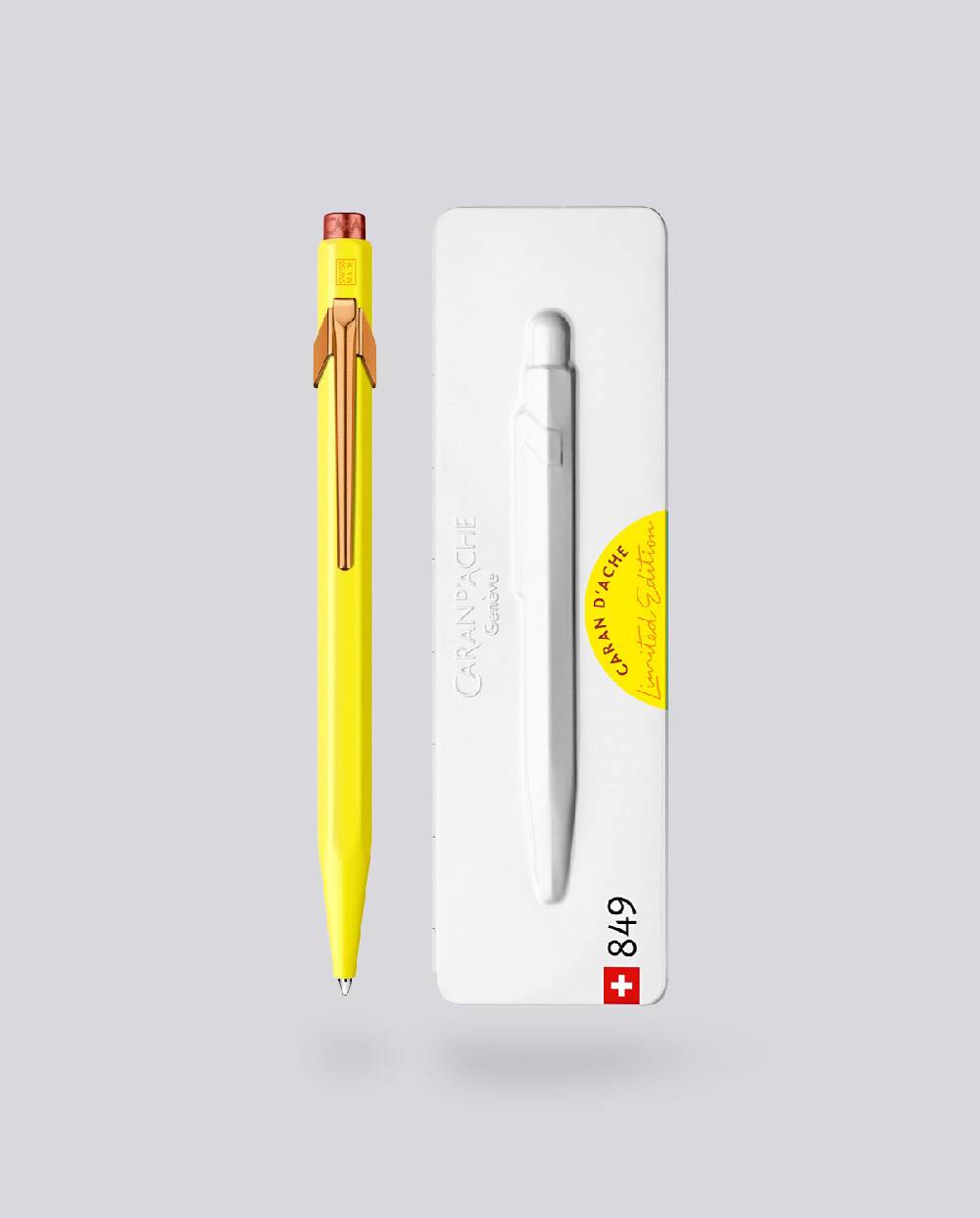 Nuuna Kugelschreiber Caran d'Ache 849 Claim Your Style Edition Kanariengelb mit Etui