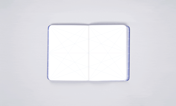 Nuuna Notizbuch Break The Grid S Blau Kostenloser Versand international