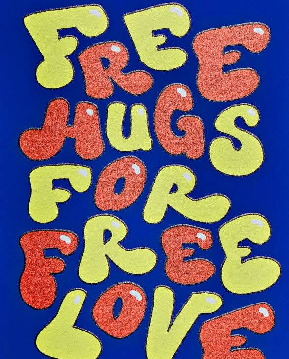 Nuuna Notizbuch Graphic S Free Hugs by Jan Paul Müller Weihnachtsangebot