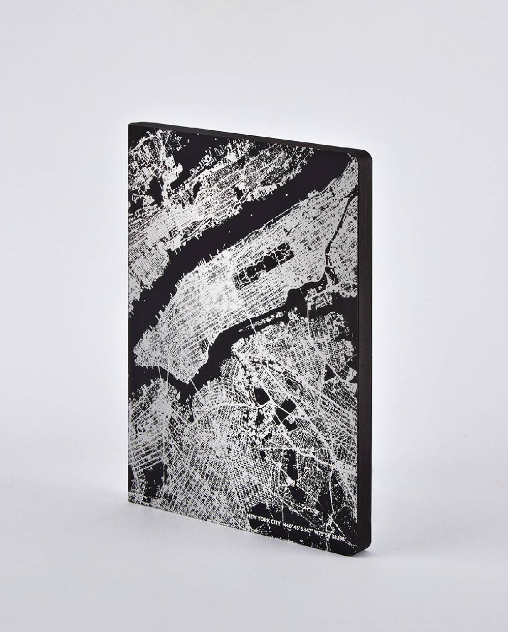 Nuuna Notizbuch Nightflight L Light NYC Silber