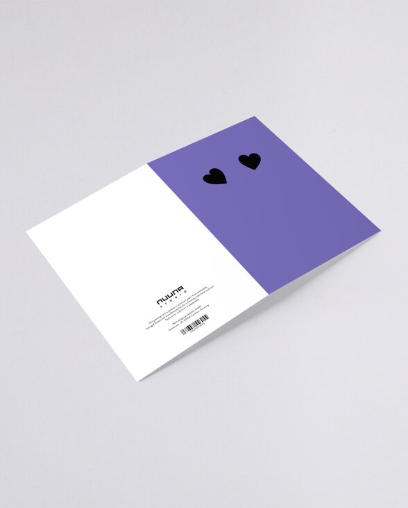 Nuuna Grußkarte mit schwarzem Umschlag Give Me Your Heart Fabrik Onlineshop