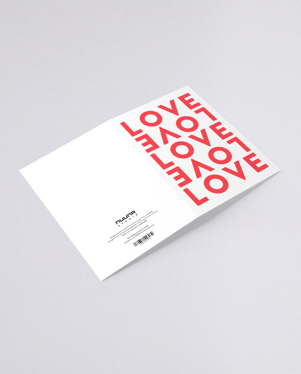 Nuuna Grußkarte mit rotem Umschlag Love Begrenztes Angebot