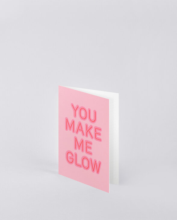 Nuuna Grußkarte mit rotem Umschlag You Make Me Glow Online Shopping