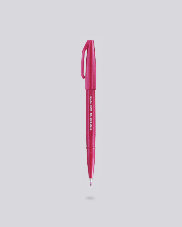 Nuuna Brush Sign Pen Faserschreiber Pentel SES15C B2X Burgundrot Zeitlich begrenztes Angebot
