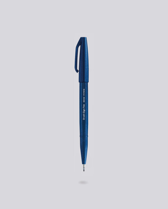 Nuuna Brush Sign Pen Faserschreiber Pentel SES15C CAX Blauschwarz Exklusive Angebote