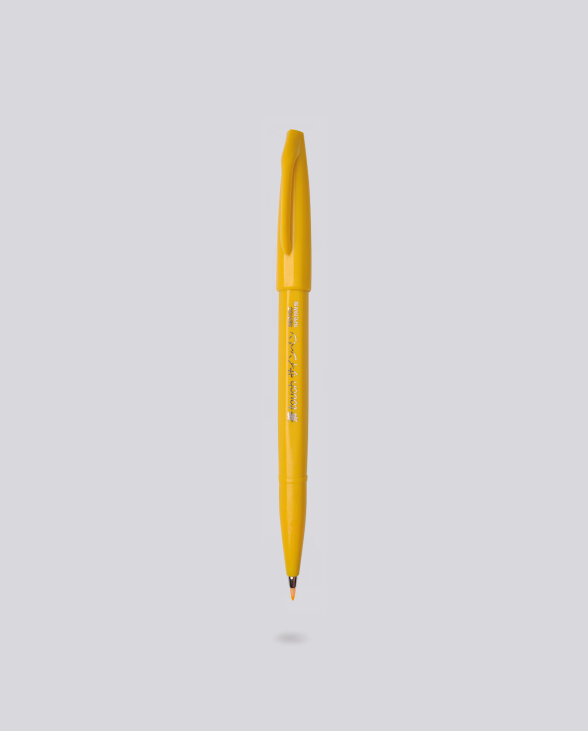 Nuuna Brush Sign Pen Faserschreiber Pentel SES15C G Gelb Blitzangebot