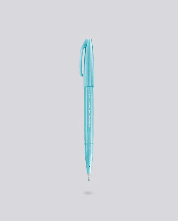 Nuuna Brush Sign Pen Faserschreiber Pentel SES15C S2X Hellblau Saisonale Angebote