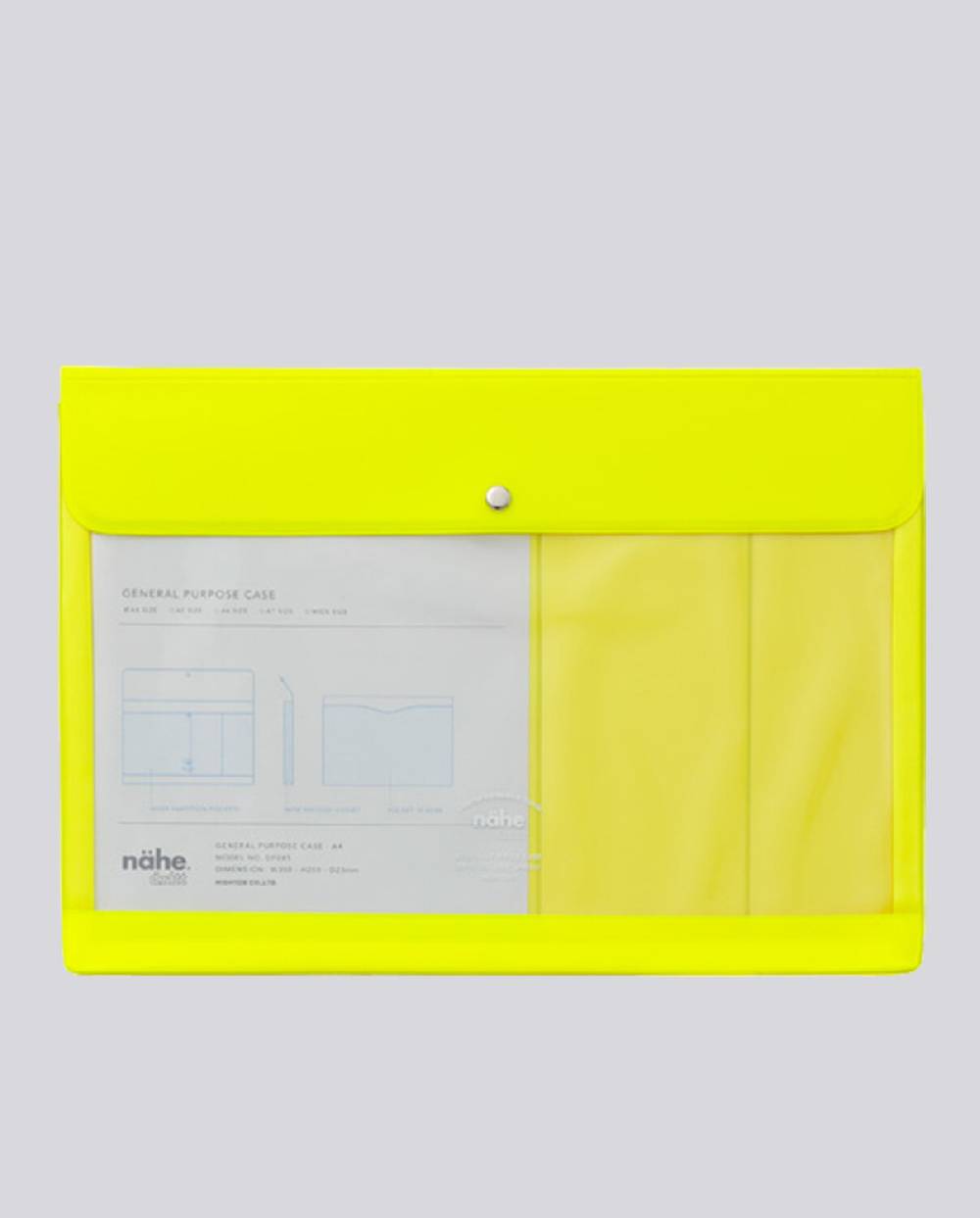 Nuuna General Purpose Case A4 Nähe Neon Gelb