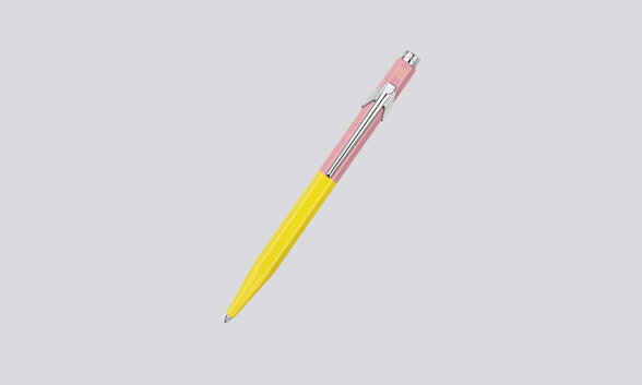 Nuuna Kugelschreiber Caran D'Ache 849 Paul Smith Edition Chartreuse Rose mit Etui Rabatt