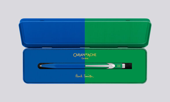 Nuuna Kugelschreiber Caran D'Ache 849 Paul Smith Edition Cobalt Emerald mit Etui Günstig kaufen