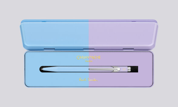 Nuuna Kugelschreiber Caran D'Ache 849 Paul Smith Edition Skyblue Lavender mit Etui Versandkostenfrei