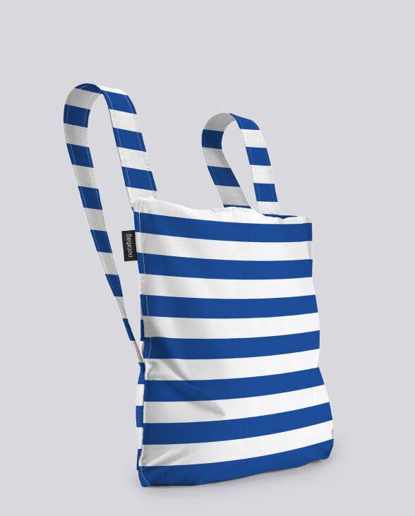 Nuuna Tasche und Rucksack Notabag Marine Streifen Sonderangebot der Fabrik