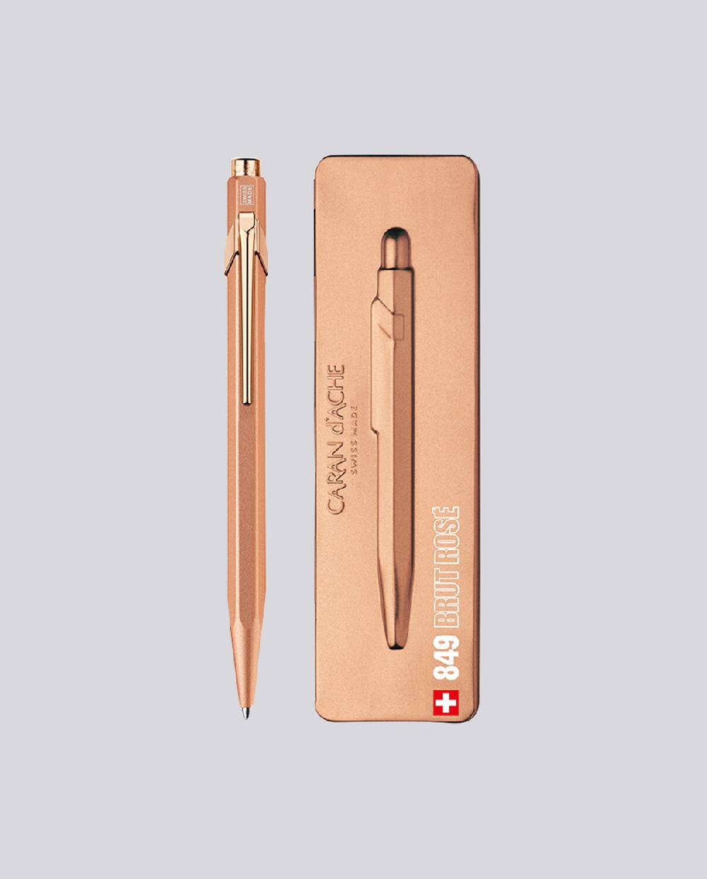 Nuuna Kugelschreiber Caran d'Ache 849 Brut Rosé mit Etui Speichern exportieren