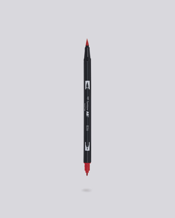 Nuuna Dual Brush Pen Tombow 856 Poppy Red Black Friday