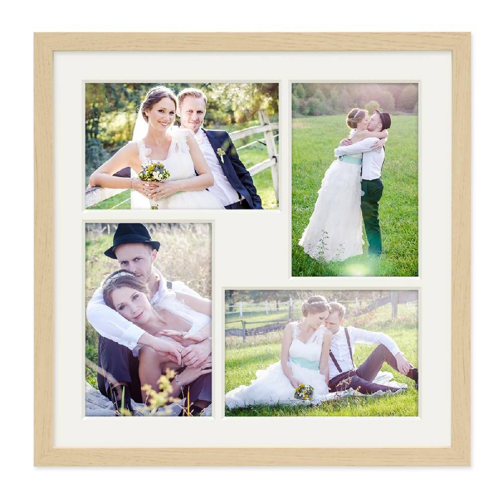 Photolini Collagerahmen 30x30 cm Modern Natur für 4 Bilder Acrylglas Cyber Monday