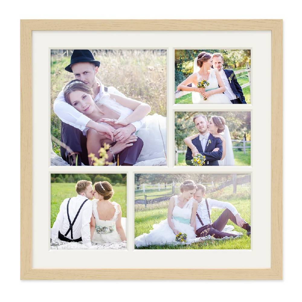 Photolini Collagerahmen 30x30 cm Modern Natur für 4 Bilder Acrylglas Osterangebot
