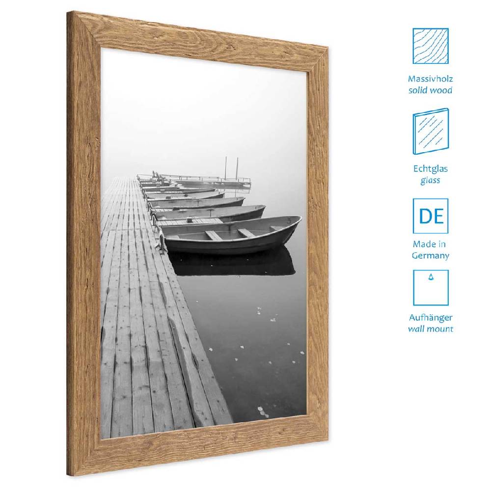 Photolini Collagerahmen 30x45 cm Strandhaus-Stil Eiche-Optik für 8 Bilder Online Outlet