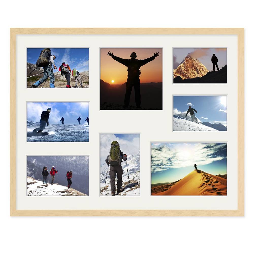 Photolini Collagerahmen 40x50 cm Modern Natur für 8 Bilder Acrylglas Neuheiten