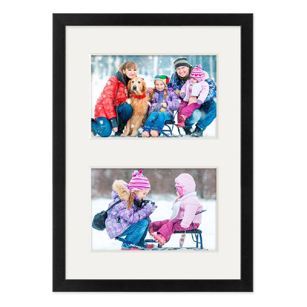 Photolini Collagerahmen 21x30 cm Modern Schwarz für 2 Bilder Acrylglas Bestseller