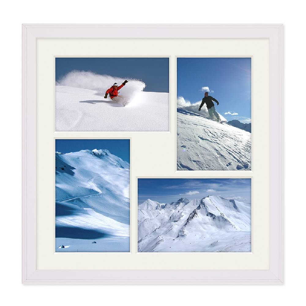 Photolini Fotocollage-Bilderrahmen 30x30 cm im Landhaus-Stil Weiss Saisonale Angebote