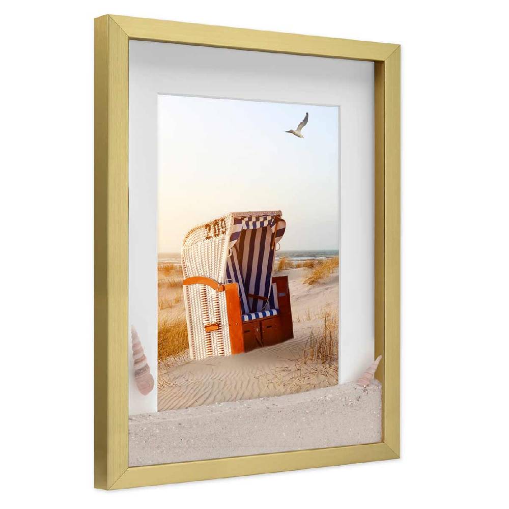 Photolini 3D Bilderrahmen Gold 1,5 cm Objekttiefe VIP-Rabatte