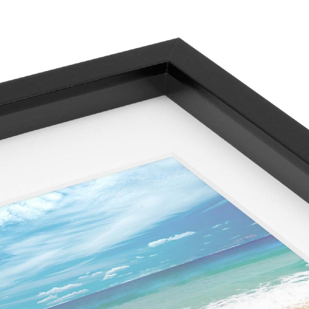 Photolini 2er Set 3D-Bilderrahmen 40x40 cm mit Passepartout, Schwarz Wochenangebot