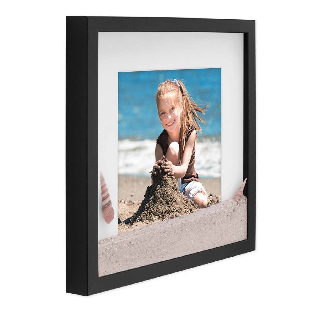Photolini 3D Bilderrahmen Schwarz 1,5 cm Objekttiefe Kostenlose Rückgabe