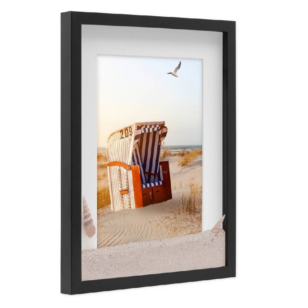 Photolini 3D Bilderrahmen Schwarz 1,5 cm Objekttiefe Kostenlose Rückgabe