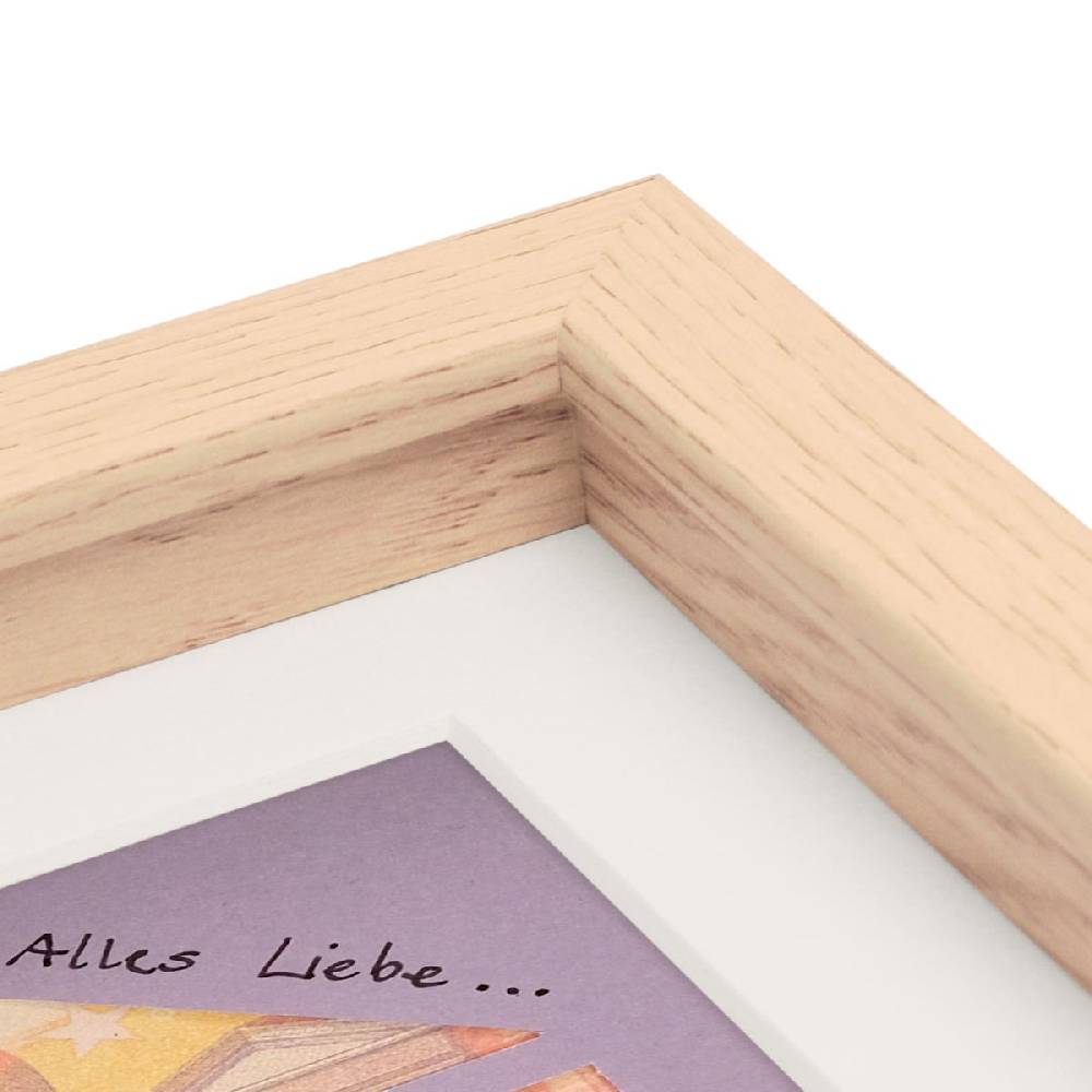 Photolini 2er Set 3D-Bilderrahmen 13x18 cm mit Passepartout, Natur Neueste Stile