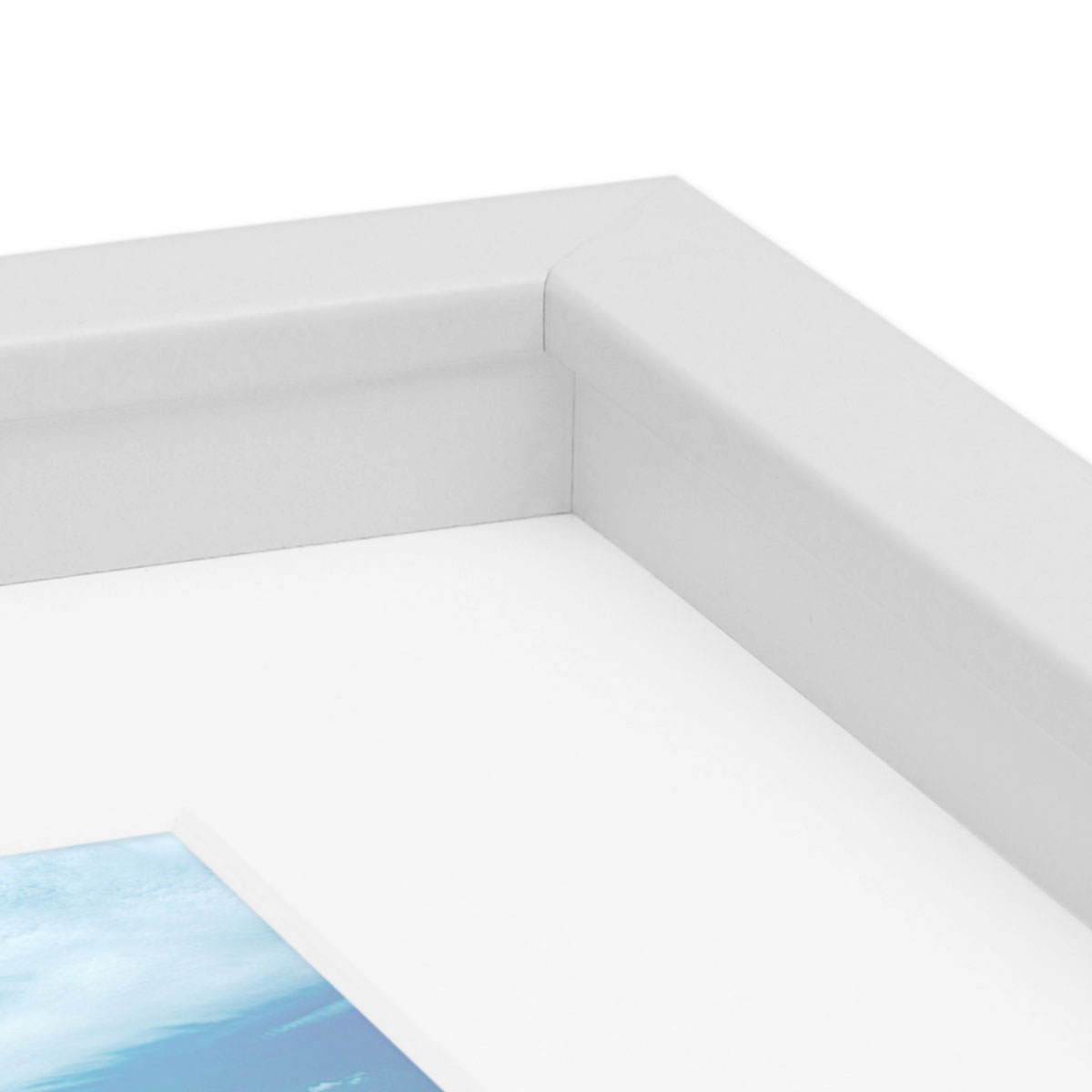 Photolini 2er Set 3D-Bilderrahmen 40x40 cm mit Passepartout, Weiß Letzte 2 Tage
