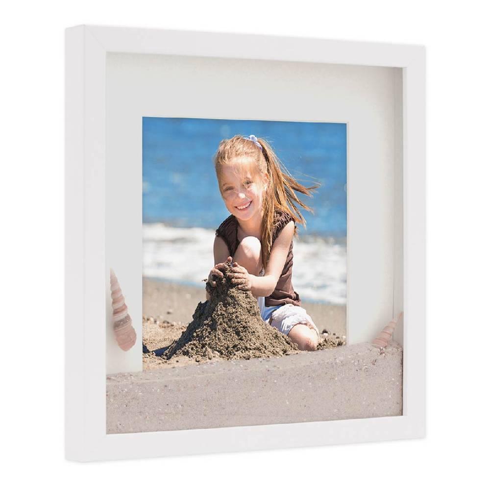 Photolini 3D Bilderrahmen Weiß 1,5 cm Objekttiefe Zeitbegrenzte Promotion