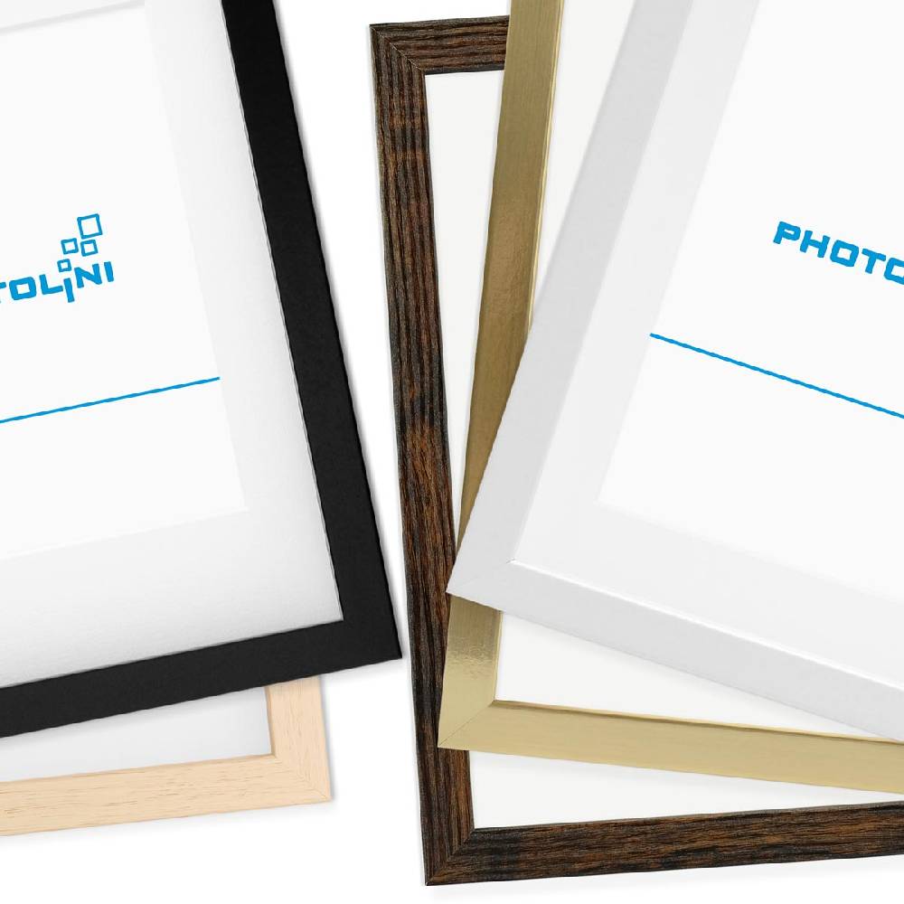 Photolini 3D Bilderrahmen Eiche Dunkel 1,5 cm Objekttiefe Riesige Rabatte