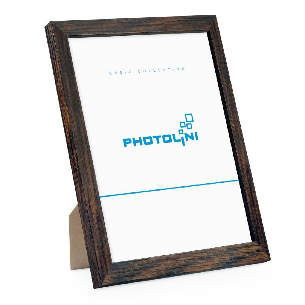 Photolini Bilderrahmen Modern Eiche Dunkel mit Acrylglas