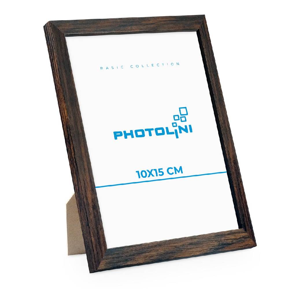 Photolini Bilderrahmen Modern Eiche Dunkel mit Acrylglas 50% Rabatt für begrenzte Zeit