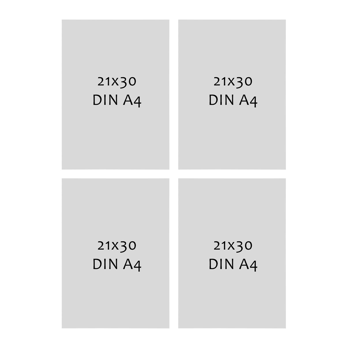 Photolini 4er Set Poster-Bilderrahmen Weiß 21x30 cm / DIN A4 Modern aus MDF mit Acrylglas Meist gekauft