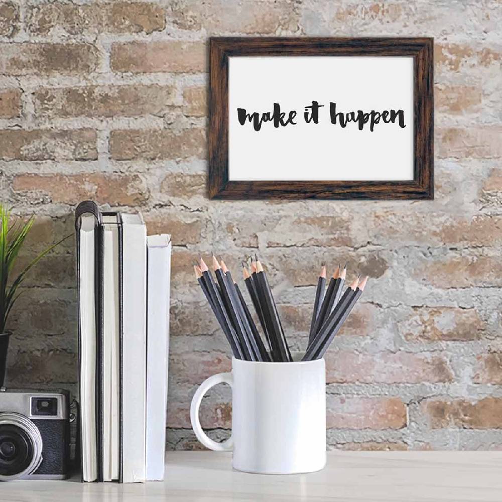 Photolini 3er Bilderrahmen-Set 10x15 cm Eiche Dunkel aus MDF mit Acrylglas Sonderangebot
