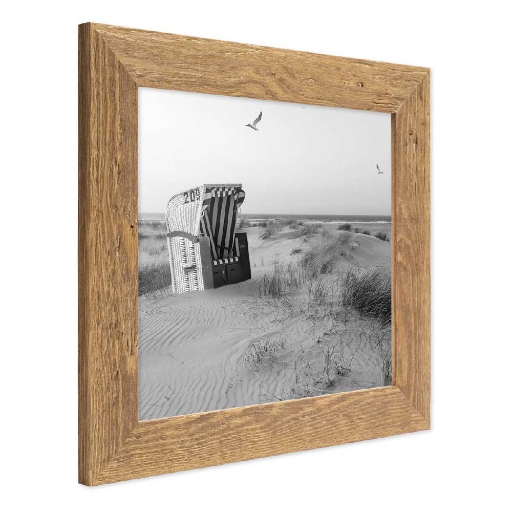Photolini Holz-Bilderrahmen Strandhaus Eiche-Optik Rustikal Black Friday