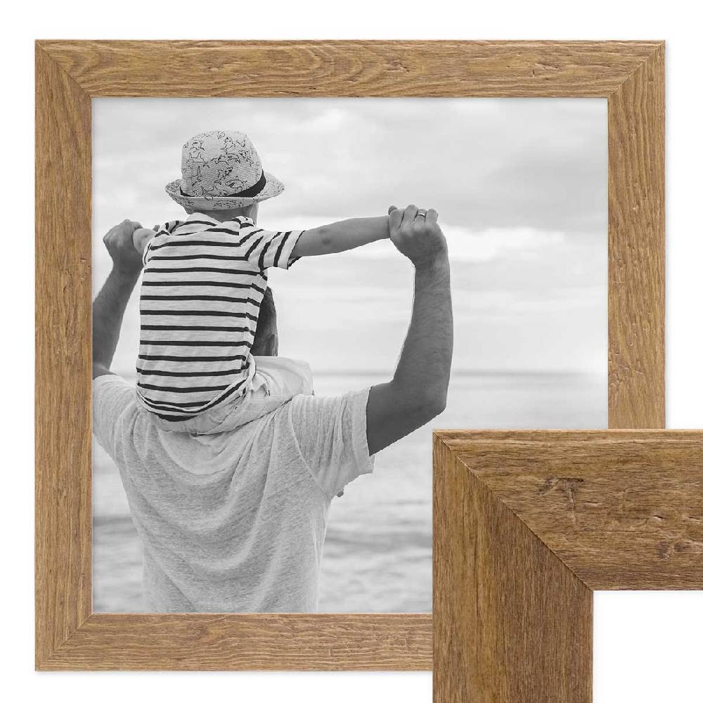 Photolini Holz-Bilderrahmen Strandhaus Eiche-Optik Rustikal Black Friday