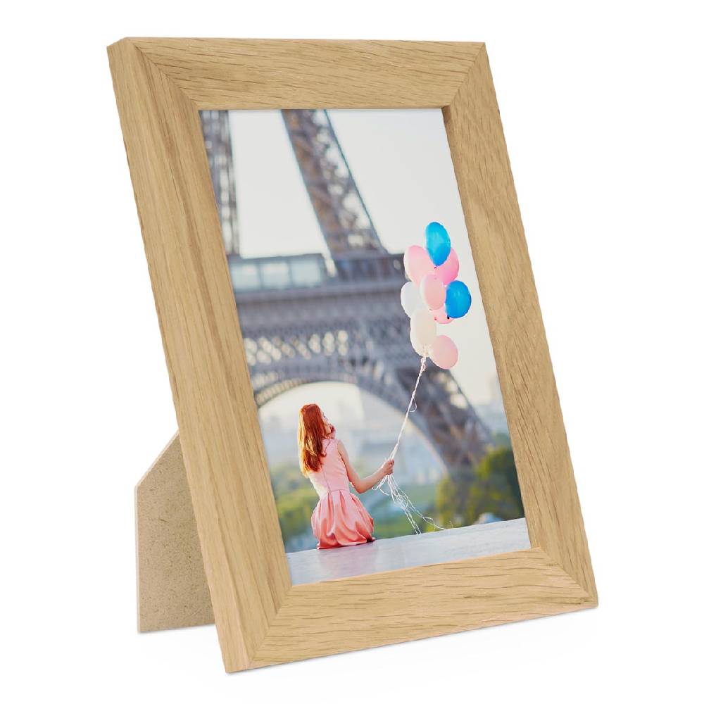 Photolini Holz-Bilderrahmen Basic Collection Modern Eiche