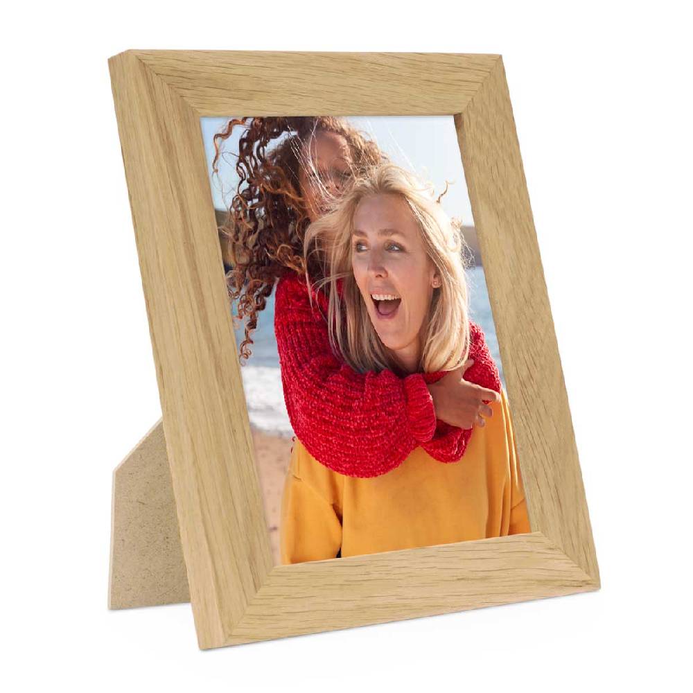 Photolini Holz-Bilderrahmen Basic Collection Modern Eiche Muttertagsangebot