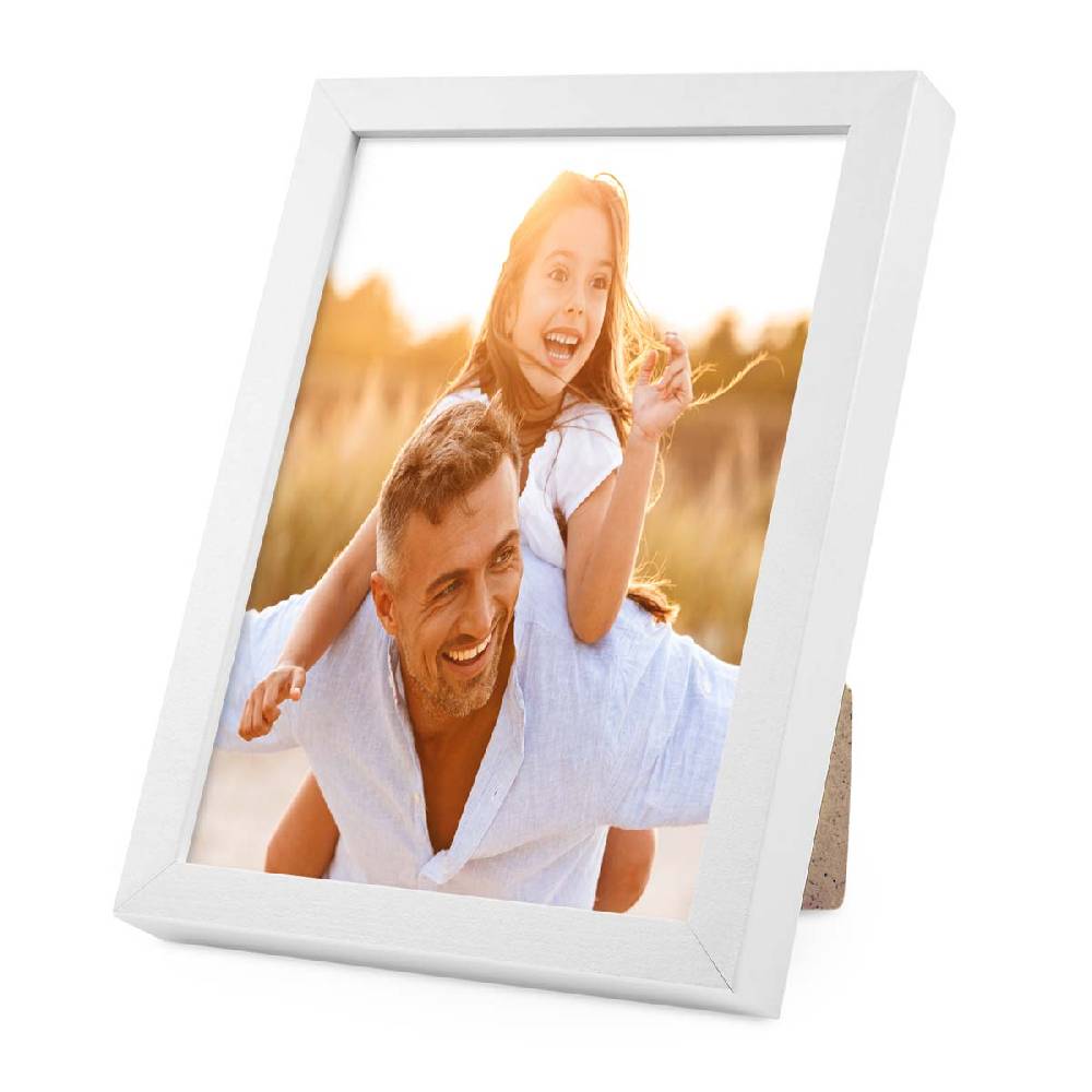 Photolini Holzrahmen Weiß mit Acrylglas Vatertagsangebot