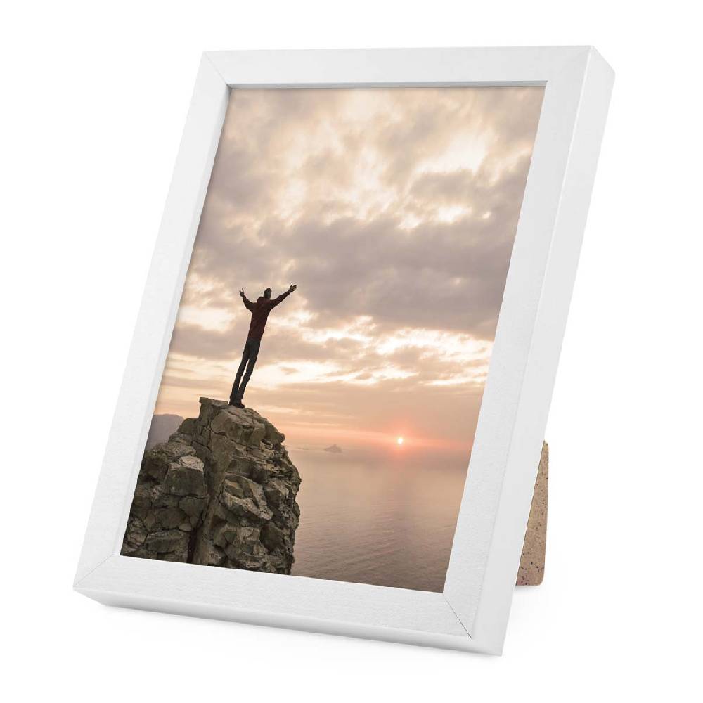 Photolini Holzrahmen Weiß mit Acrylglas Vatertagsangebot