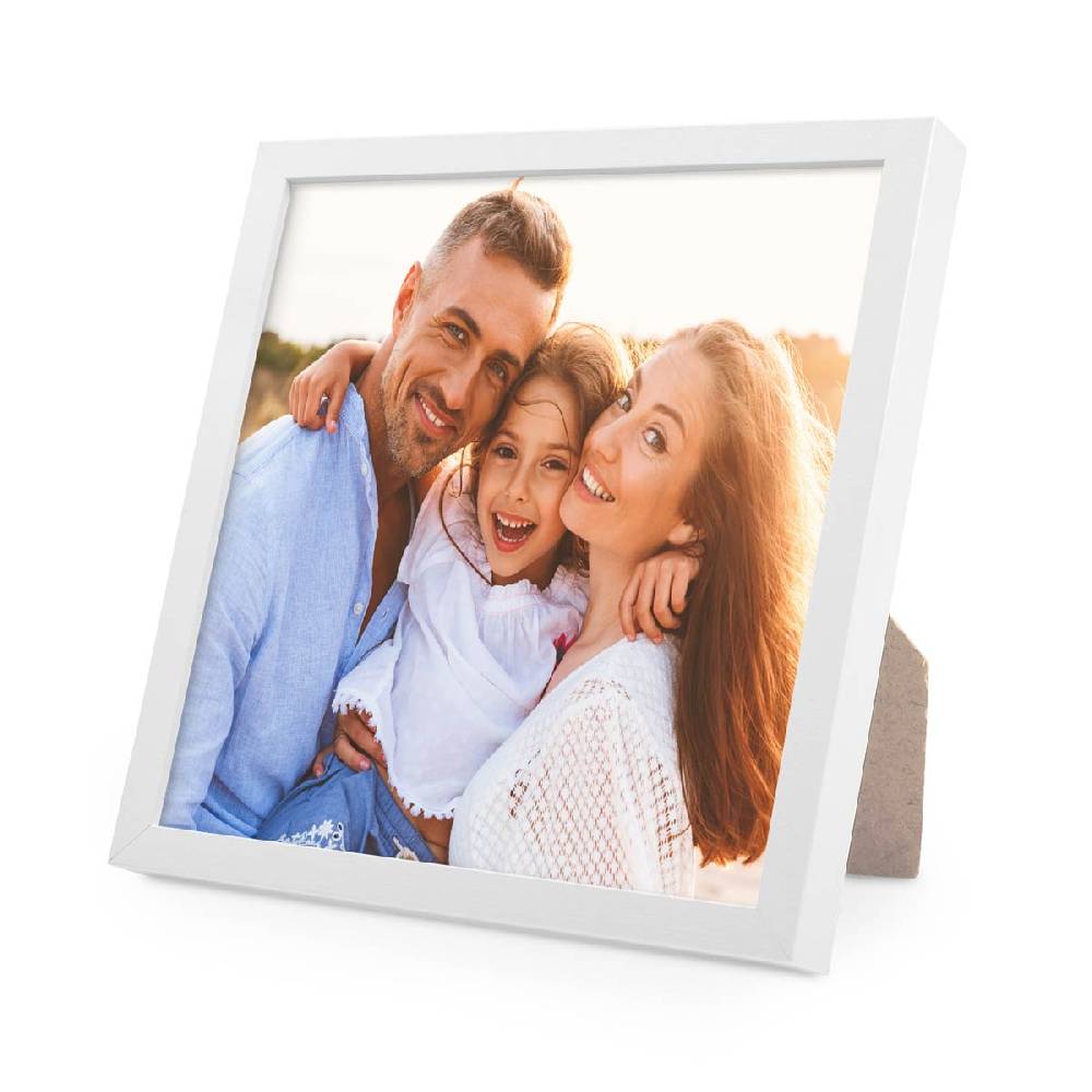 Photolini Holzrahmen Weiß mit Acrylglas Vatertagsangebot