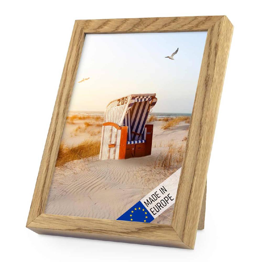 Photolini Holzrahmen Eiche mit Acrylglas