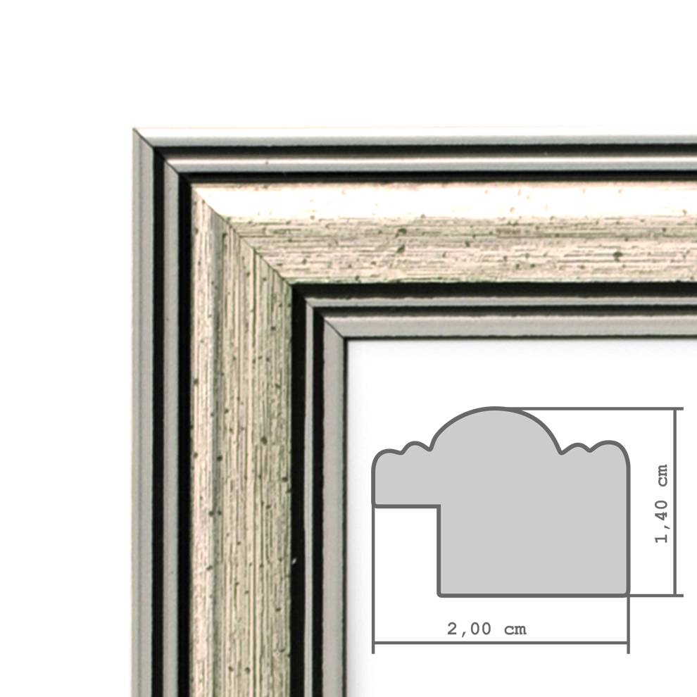 Photolini Bilderrahmen Silber Barock Schmal Antik Bestseller
